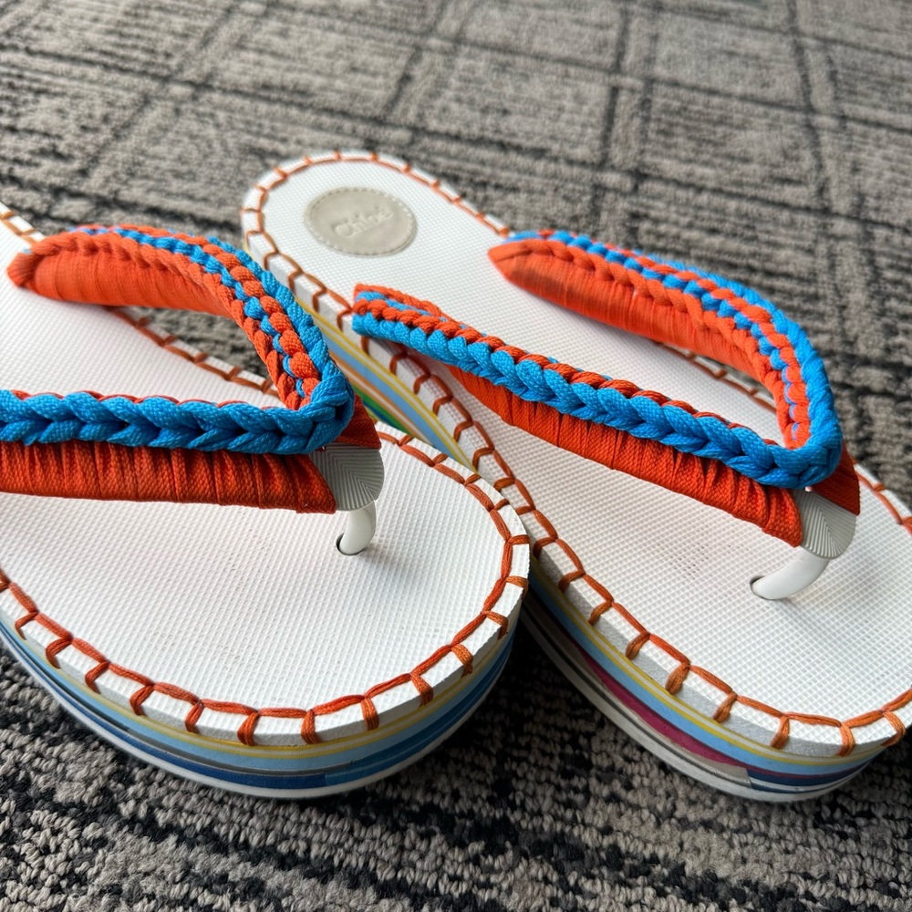 Chloé Lou Braided Cord Platform Flip-flop - Picture 3 of 10